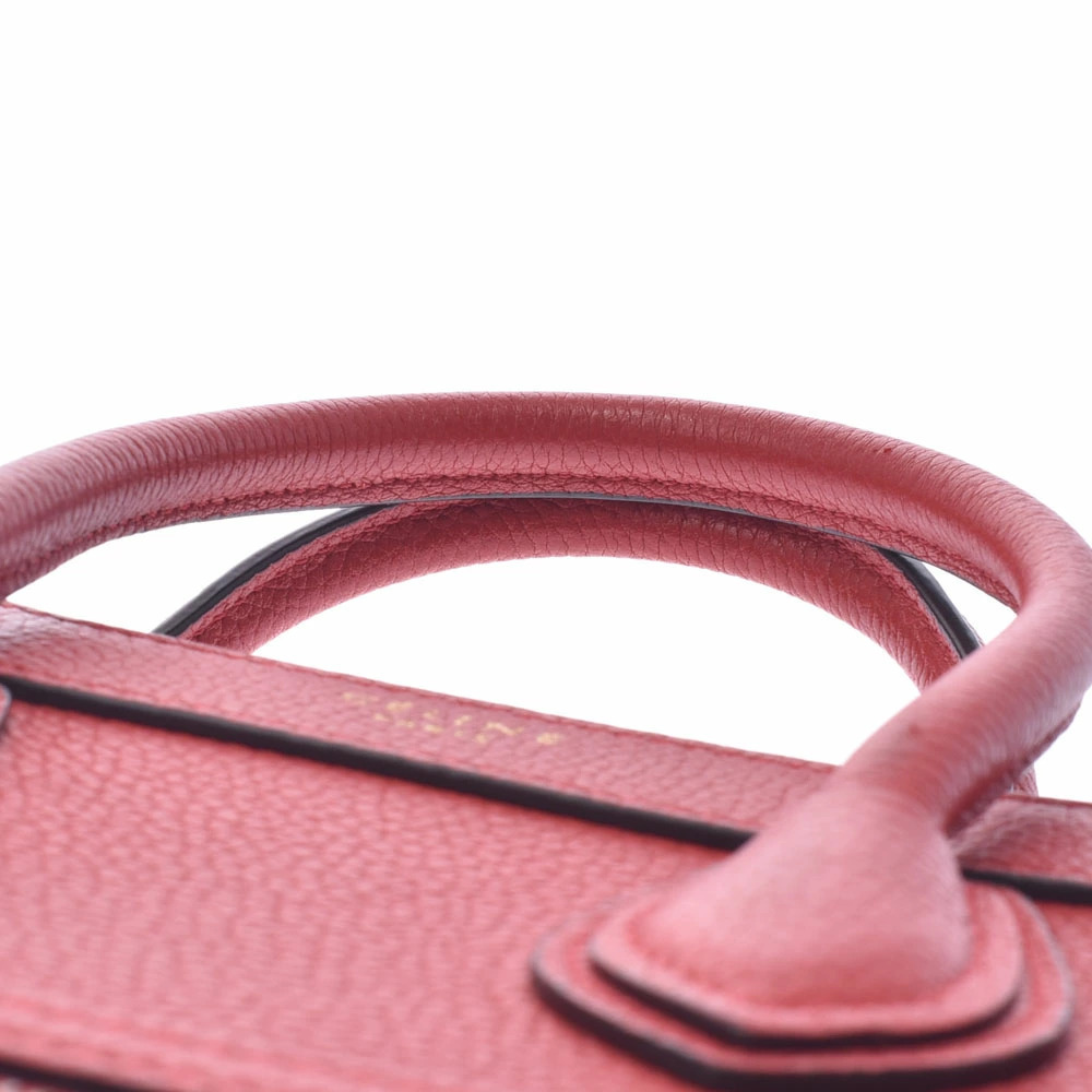 CELINE Luggage Shopper Bag Red Calfskin Handbag - Picture 4 of 9